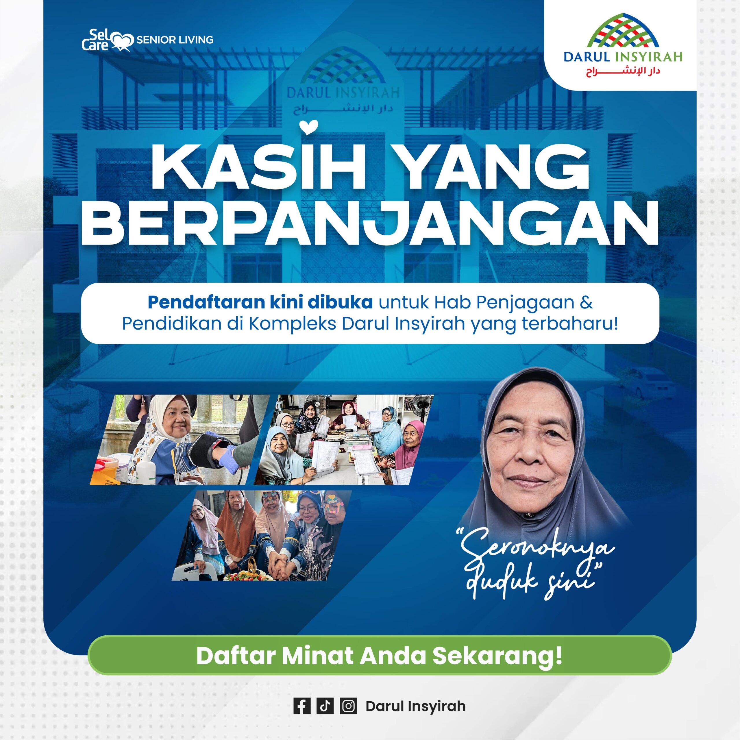 Darul Insyirah launches world senior citizens month campaign and opens registration for new darul insyirah complex
