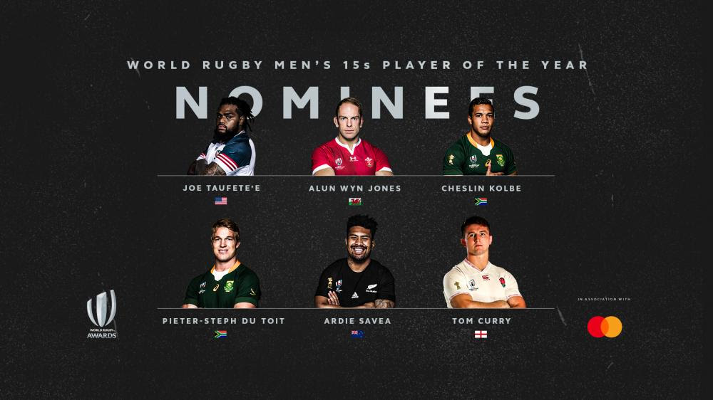 Nominees for World Rugby Players of the Year announced